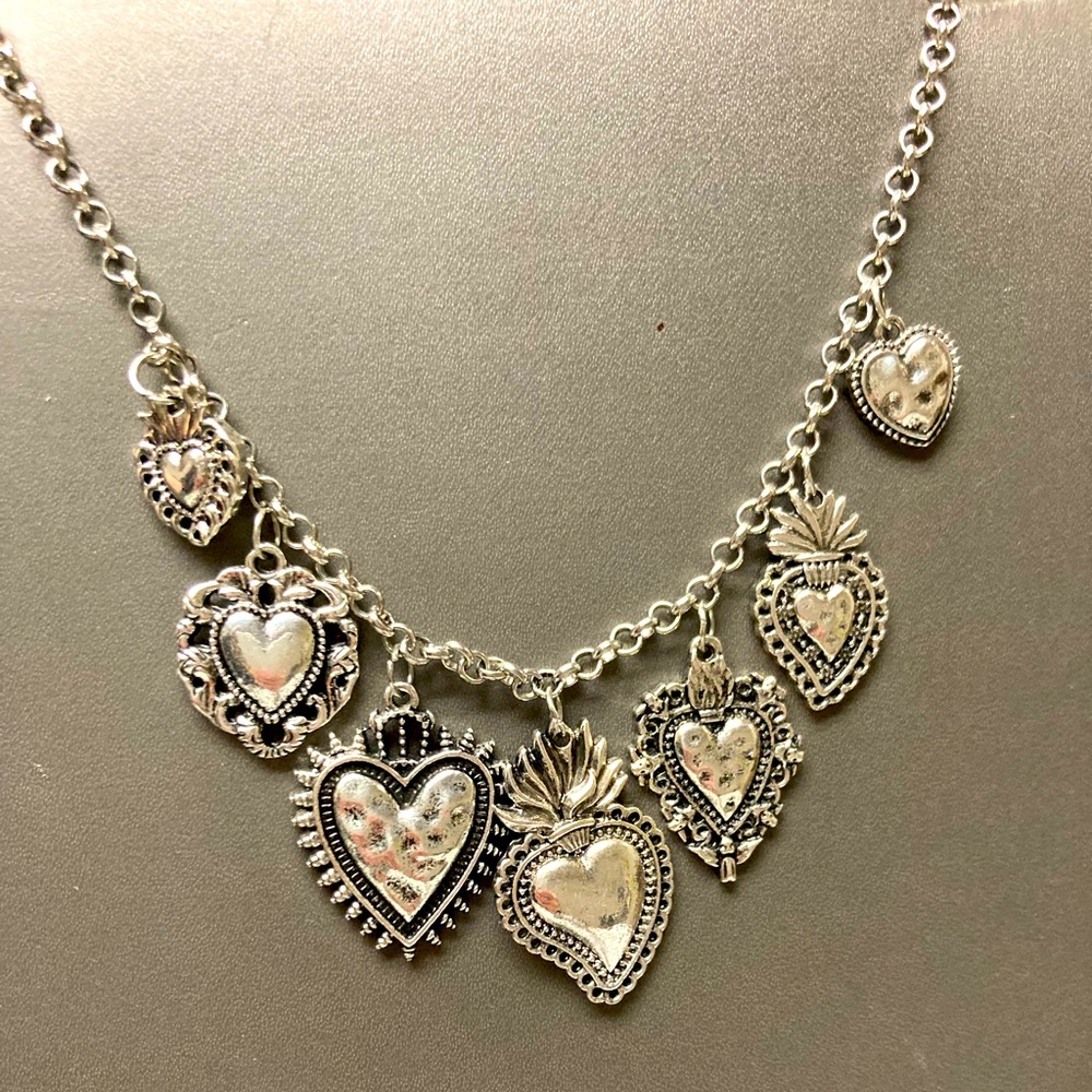 Silver Heart Charm Necklace